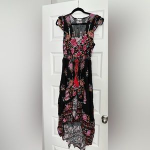 Colorful high low dress